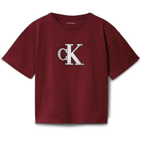 Calvin Klein Raspberry Chocolate Festive Graphic Ss T-Shirt