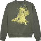 Calvin Klein Thyme Relaxed Back Print Cn Sweatshirt