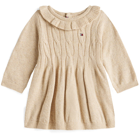 Tommy Hilfiger Malted Milk Heather Cable Sweater Dress Ls