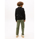 Tommy Hilfiger Black Cotton Cable Sweater