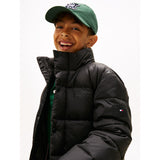 Tommy Hilfiger Black Matt And Shine Embossed Jacket