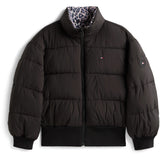 Tommy Hilfiger Black Aop Reversible Puffer Bomber