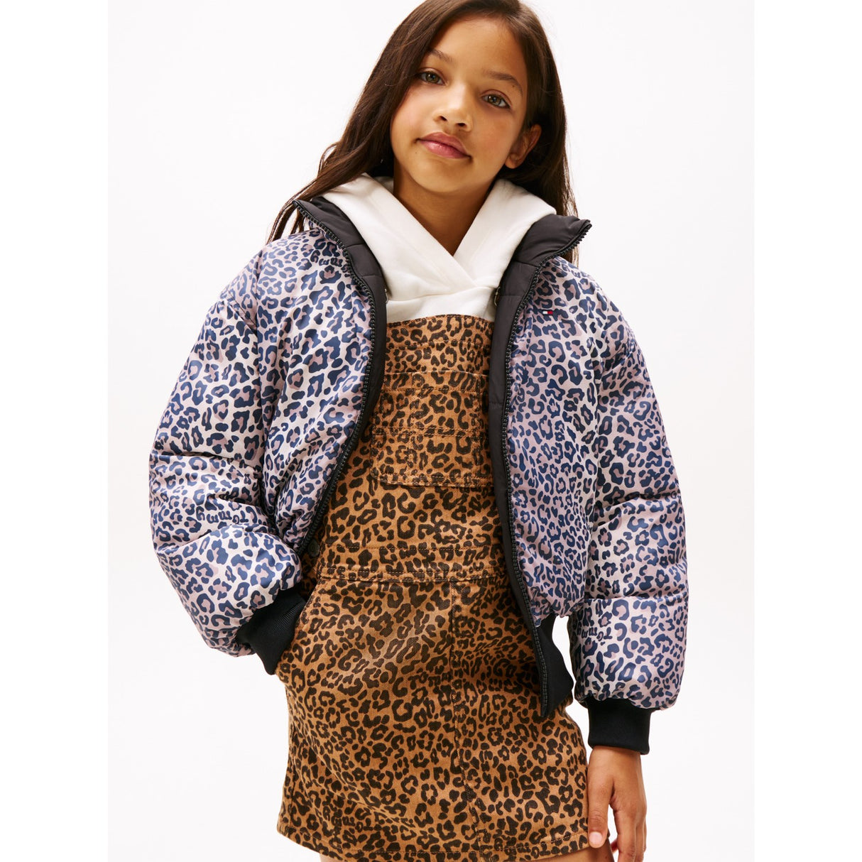 Tommy Hilfiger Black Aop Reversible Puffer Bomber