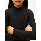 Tommy Hilfiger Black Mock Neck Top Ls