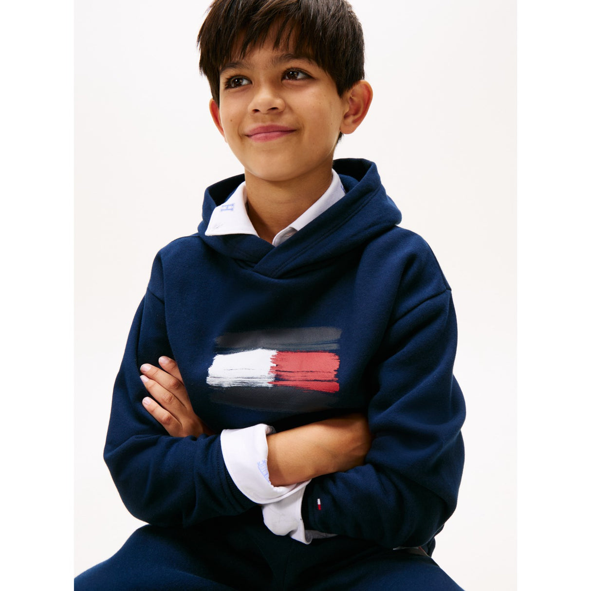 Tommy Hilfiger Dark Night Navy Flag Hoodie