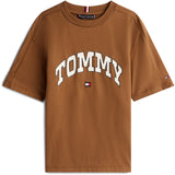 Tommy Hilfiger Pecan Nut Varsity Raised Print Tee Ss