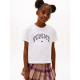 Tommy Hilfiger White Varsity Sateen Graphic Tee S/S