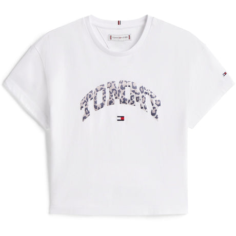 Tommy Hilfiger White Varsity Sateen Graphic Tee S/S