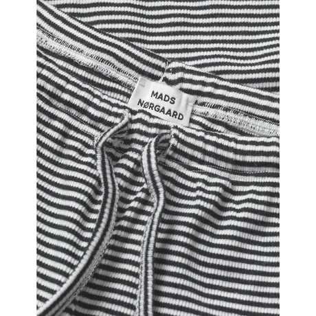 Mads Nørgaard Black/Vanilla Ice 2X2 Cotton Stripe Verona Pants
