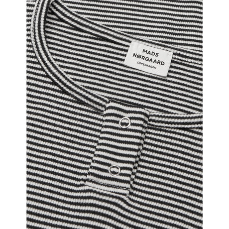 Mads Nørgaard Black/Vanilla Ice 2X2 Cotton Stripe Tala Tee Ls