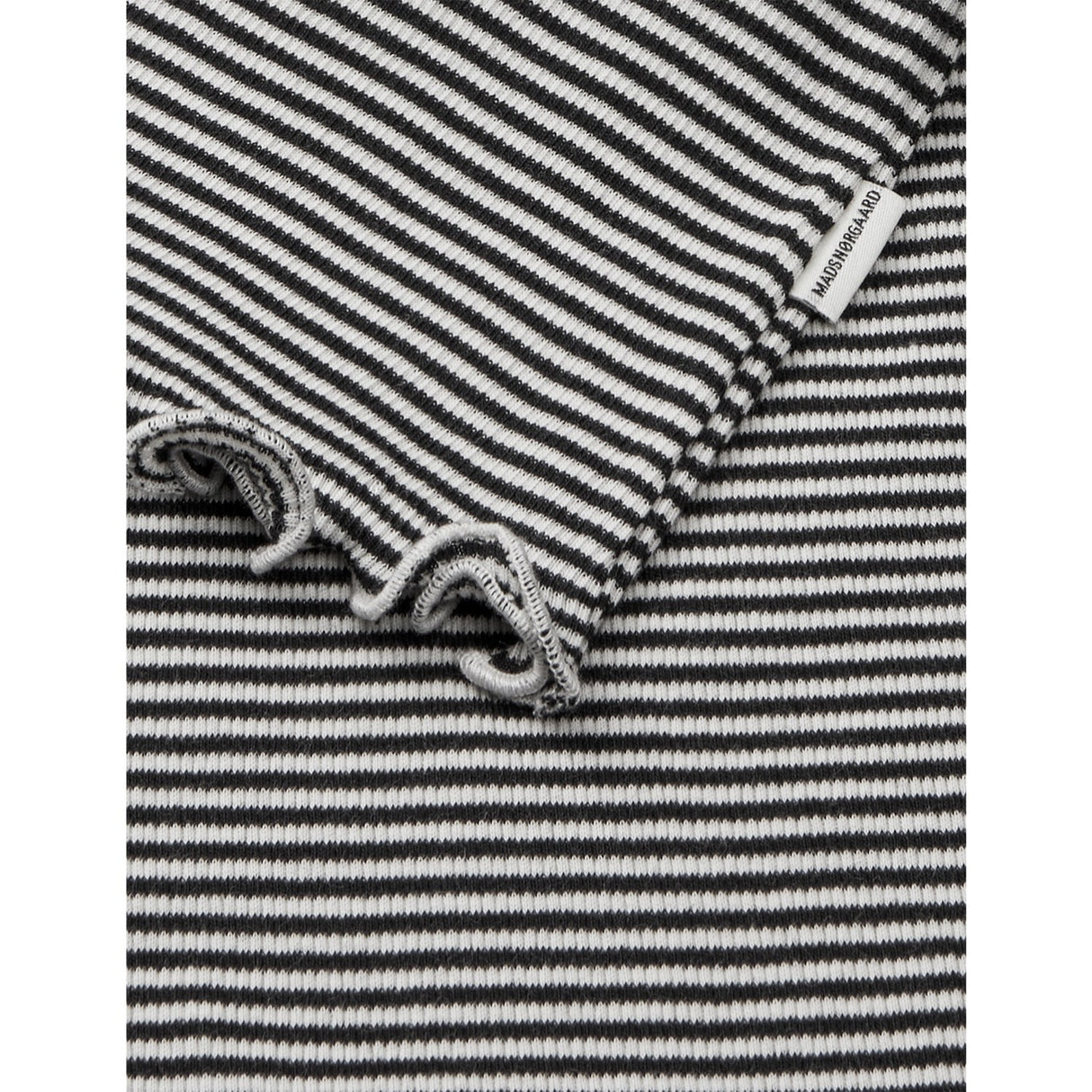 Mads Nørgaard Black/Vanilla Ice 2X2 Cotton Stripe Tiki Tee