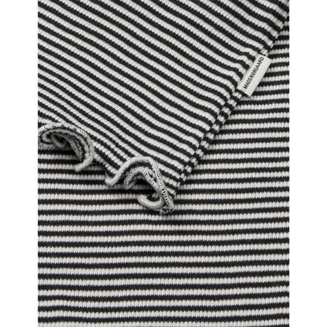 Mads Nørgaard Black/Vanilla Ice 2X2 Cotton Stripe Tiki Tee