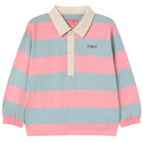 TinyCottons Warm Grey Stripes Polo Sleeve T-Shirt