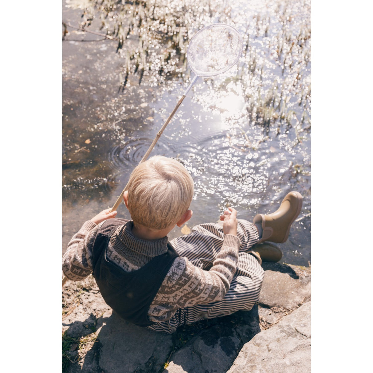 MarMar Heavy Knit Pattern Terre Stripe Talmi Knit Blouse