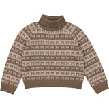 MarMar Heavy Knit Pattern Terre Stripe Talmi Knit Blouse