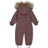 En Fant Rose Taupe Baby Snowsuit W. Fake Fur