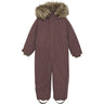 En Fant Rose Taupe Snowsuit W. Fake Fur