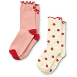 Flöss Pointelle Berry 2-pack Vigga Socks 2-pack