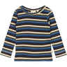 Petit Piao True Navy Multistripe T-shirt L/S Modal Multi Striped