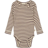 Petit Piao Dark Grape/off White Body L/S Modal Striped