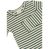 Petit Piao Dark Sea/off White T-shirt L/S Modal Striped