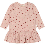 Petit Piao Heart Dress L/S Gather Printed