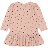 Petit Piao Heart Dress L/S Gather Printed