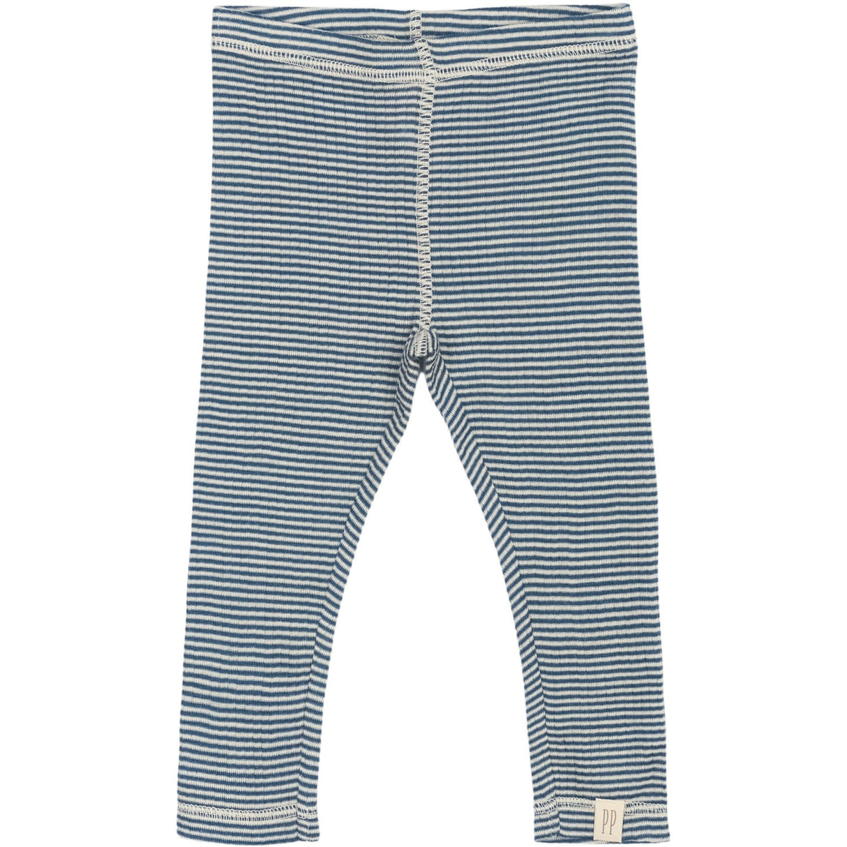 Petit Piao Ensign Blue/dark Off White PPDante Leggings Merino Wool Striped