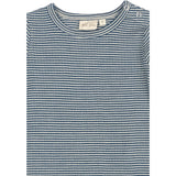 Petit Piao Ensign Blue/dark Off White PPDante T-Shirt L/S Meriono Wool Striped