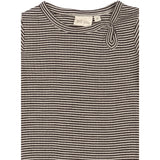 Petit Piao Coffee Bean/Dark Off White PPDante Body L/S Merino Wool Striped