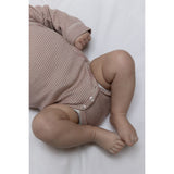 Petit Piao Nostalgic Rose/Dark Off White PPDian Body L/S Fold Over Stripe NOOS