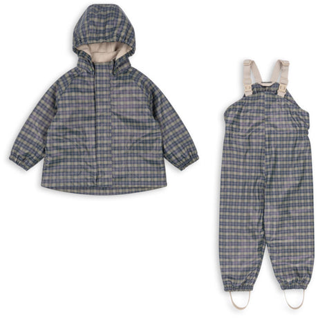 Konges Sløjd Laurel Blue Check Rainy Palme Set