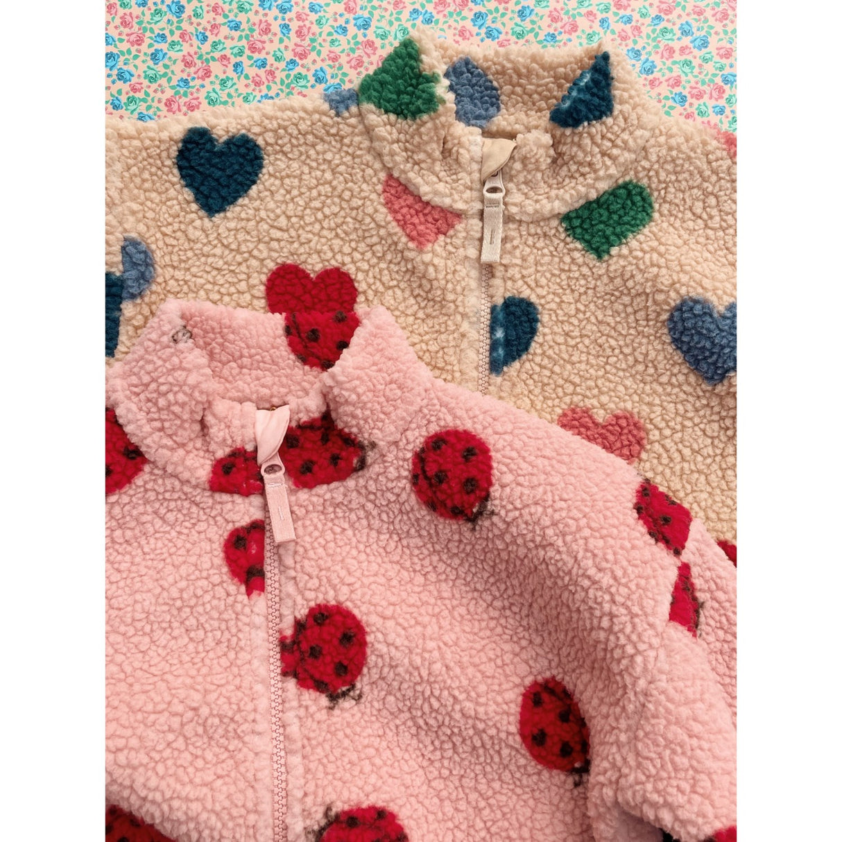 Konges Sløjd Ladybug Pink Jody Teddy Jacket Grs