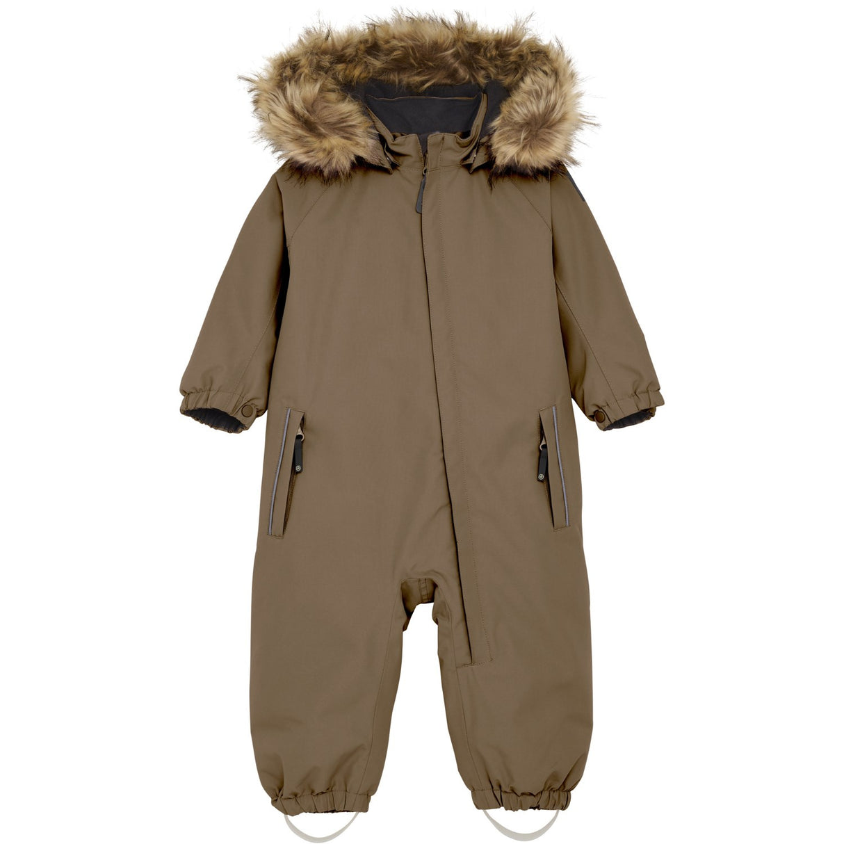 Color Kids Fossil Baby Coverall W. Fake Fur