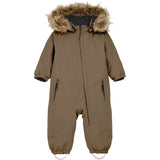 Color Kids Fossil Baby Coverall W. Fake Fur