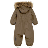 Color Kids Fossil Baby Coverall W. Fake Fur