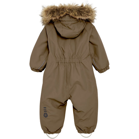 Color Kids Fossil Baby Coverall W. Fake Fur