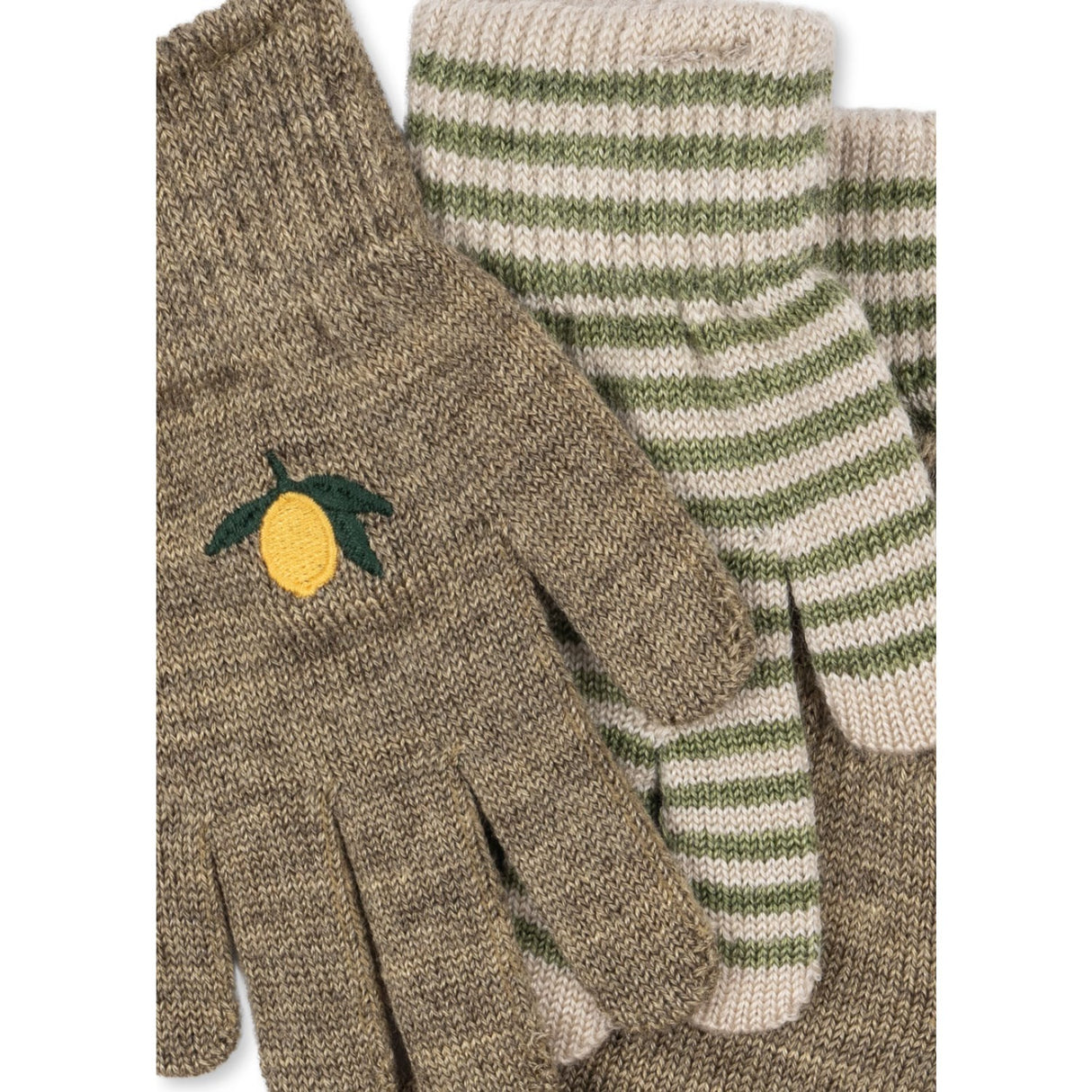 Konges Sløjd Lemon/Stripe 2 Pack Filla Gloves