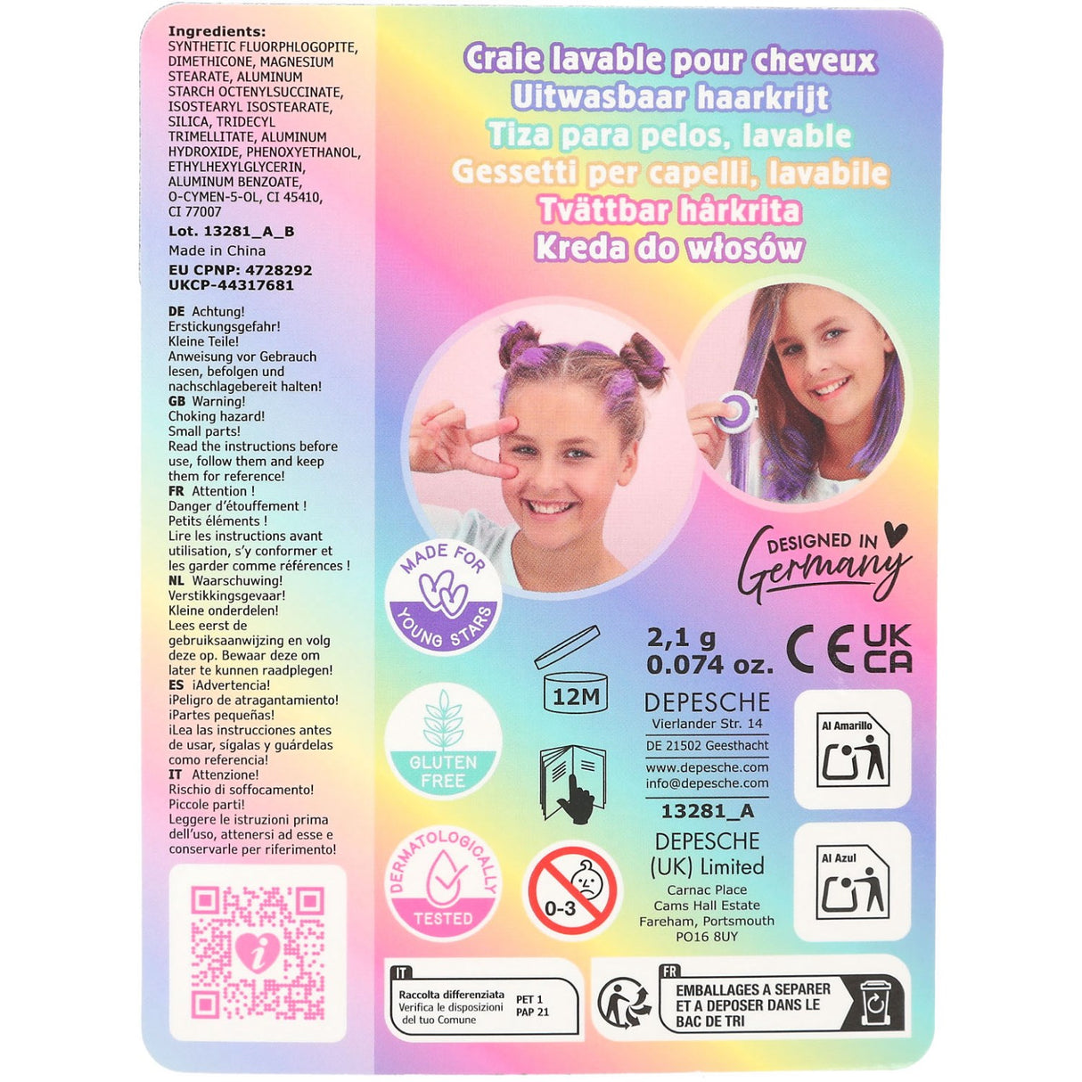 Ylvi Purple Hair Chalk