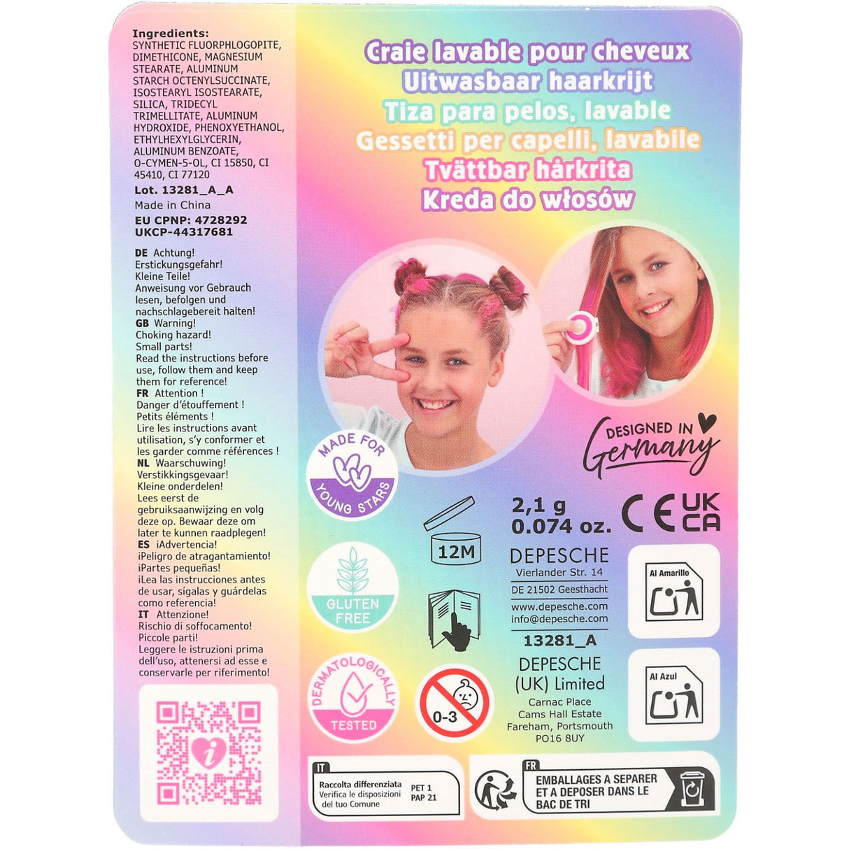 Ylvi Pink Hair Chalk