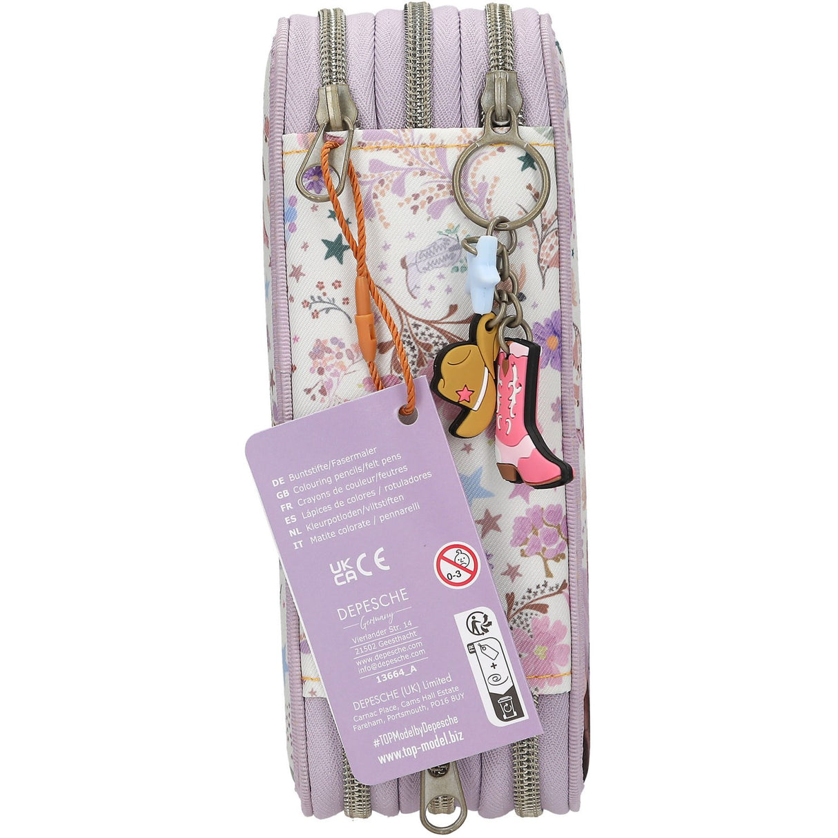 TOPModel Cowgirl Triple Pencil Case