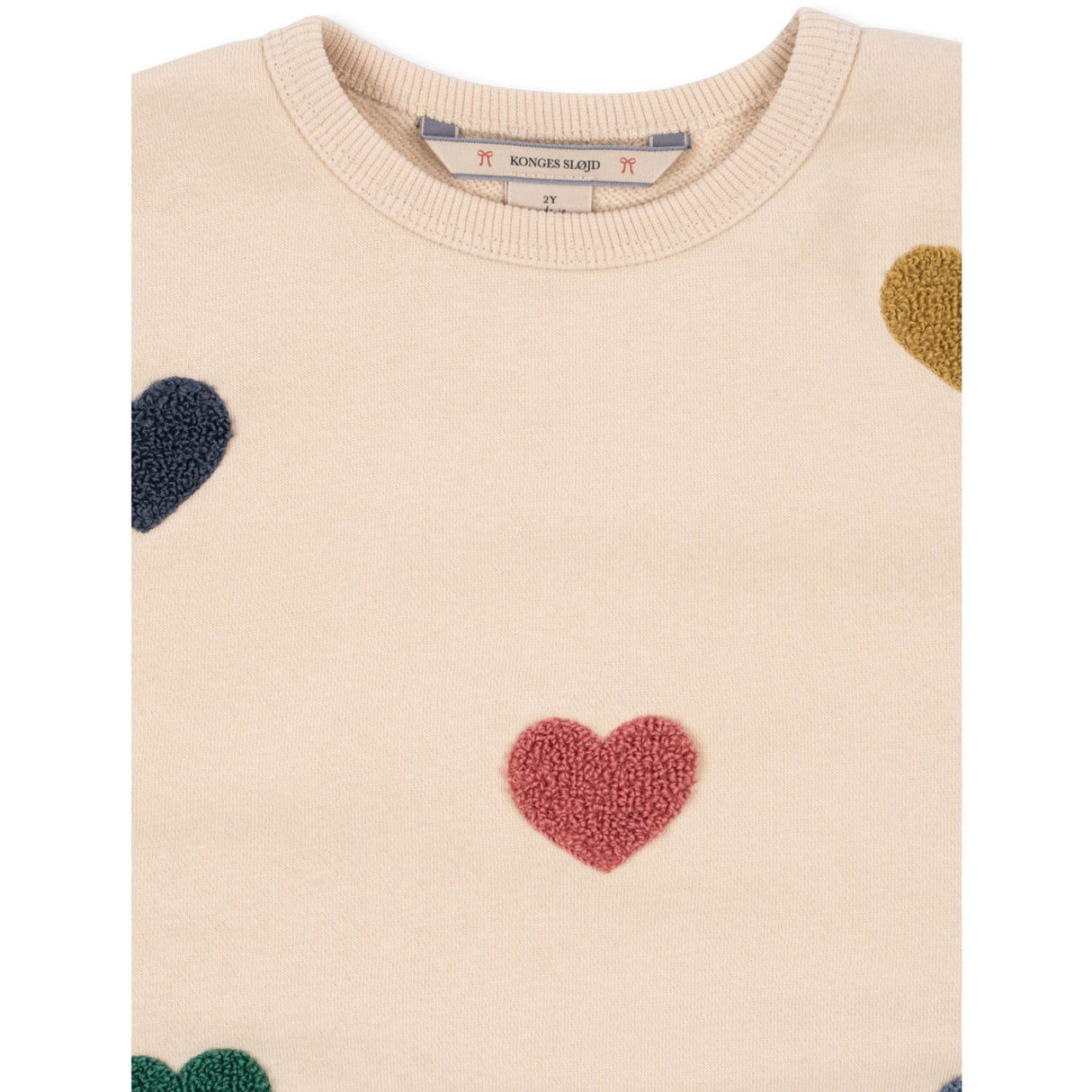Konges Sløjd Multi Heart Lou Terry Sweat Shirt Ocs