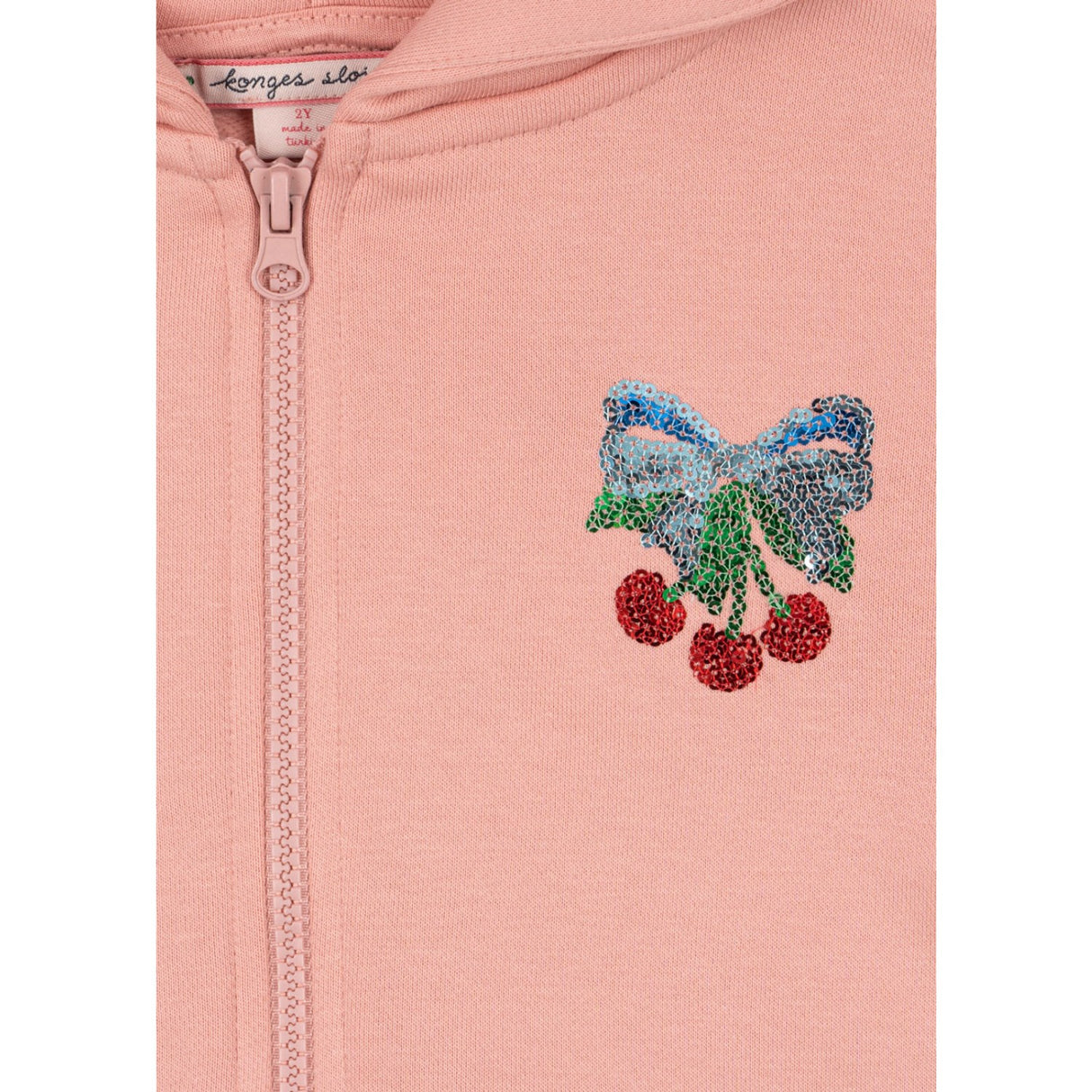 Konges Sløjd Mellow Rose Lou Sequin Sweat Zip Hood Ocs
