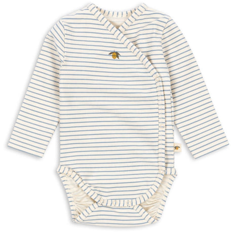 Konges Sløjd Stripe Bluie Basic Ls Newborn Body GOTS