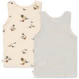 Konges Sløjd Kubi/Stripe Bluie Basic 2 Pack Tanktop GOTS