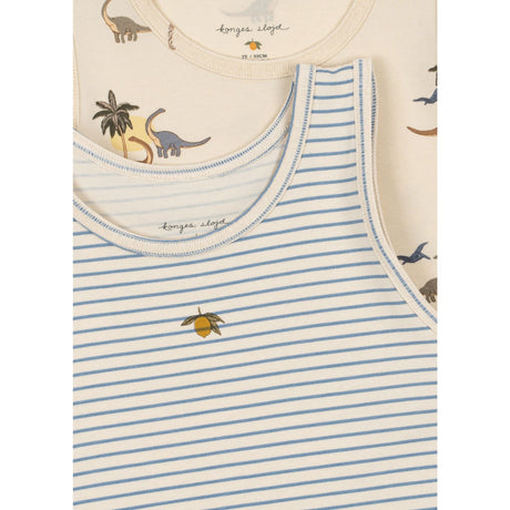 Konges Sløjd Kubi/Stripe Bluie Basic 2 Pack Tanktop GOTS