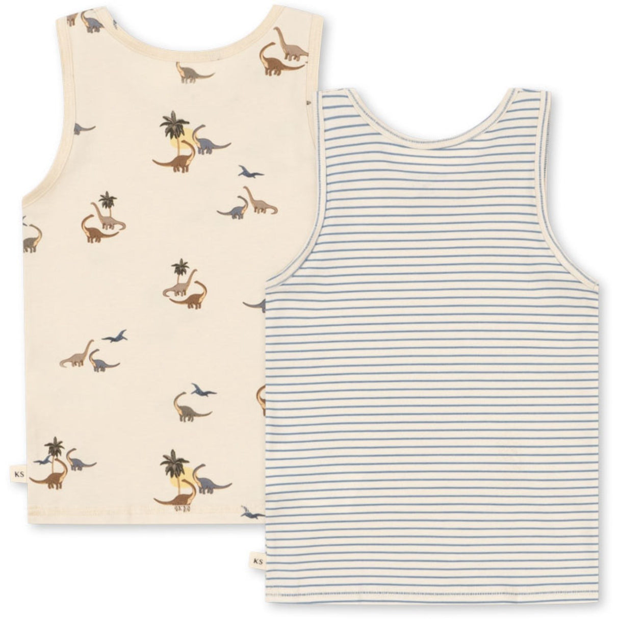 Konges Sløjd Kubi/Stripe Bluie Basic 2 Pack Tanktop GOTS