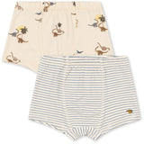 Konges Sløjd Kubi/Stripe Bluie Basic 2 Pack Boy Boxers GOTS