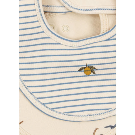 Konges Sløjd Kubi/Stripe Bluie Basic 2 Pack Bib
