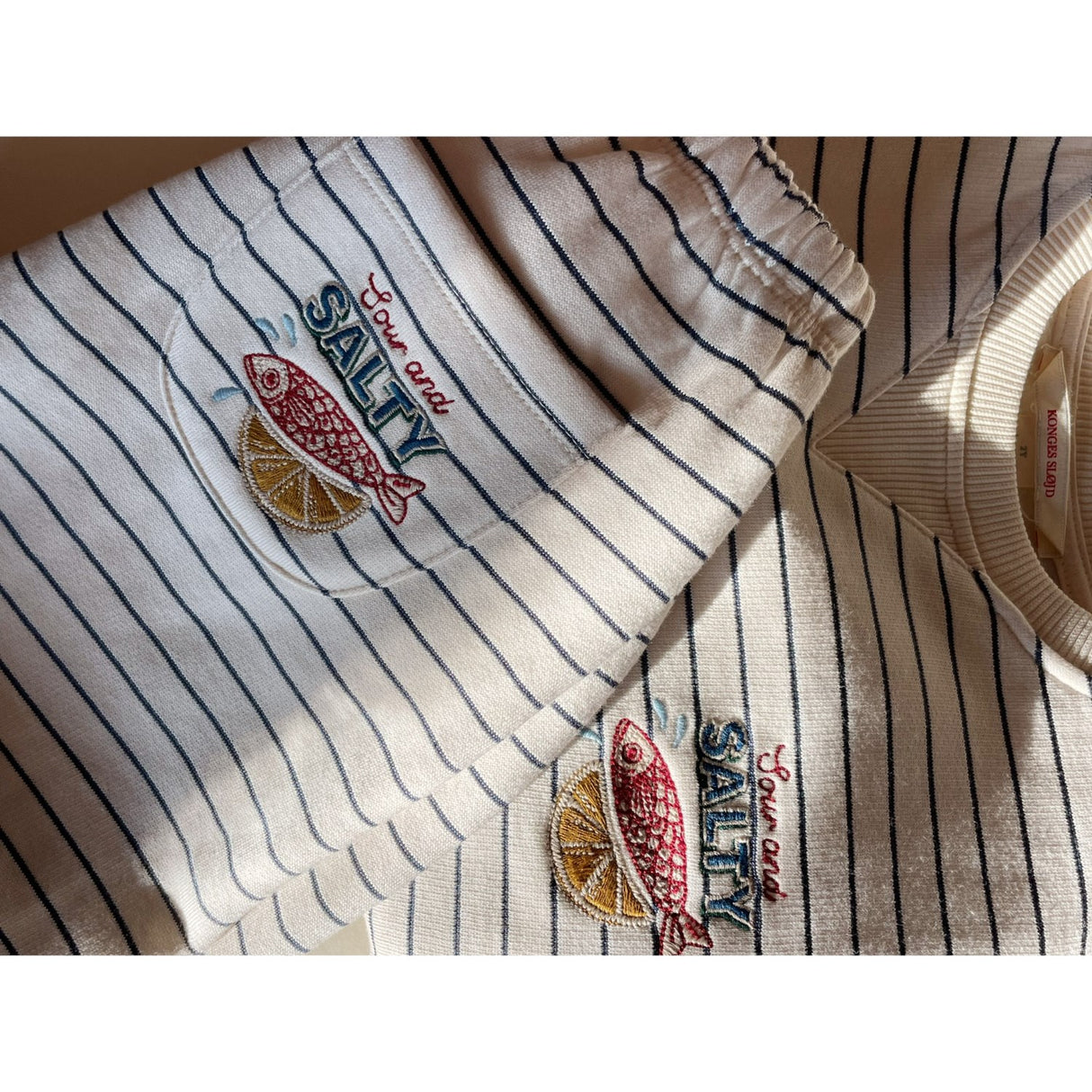 Konges Sløjd Captains Blue/Antique White Amio Sweat Shirt Ocs